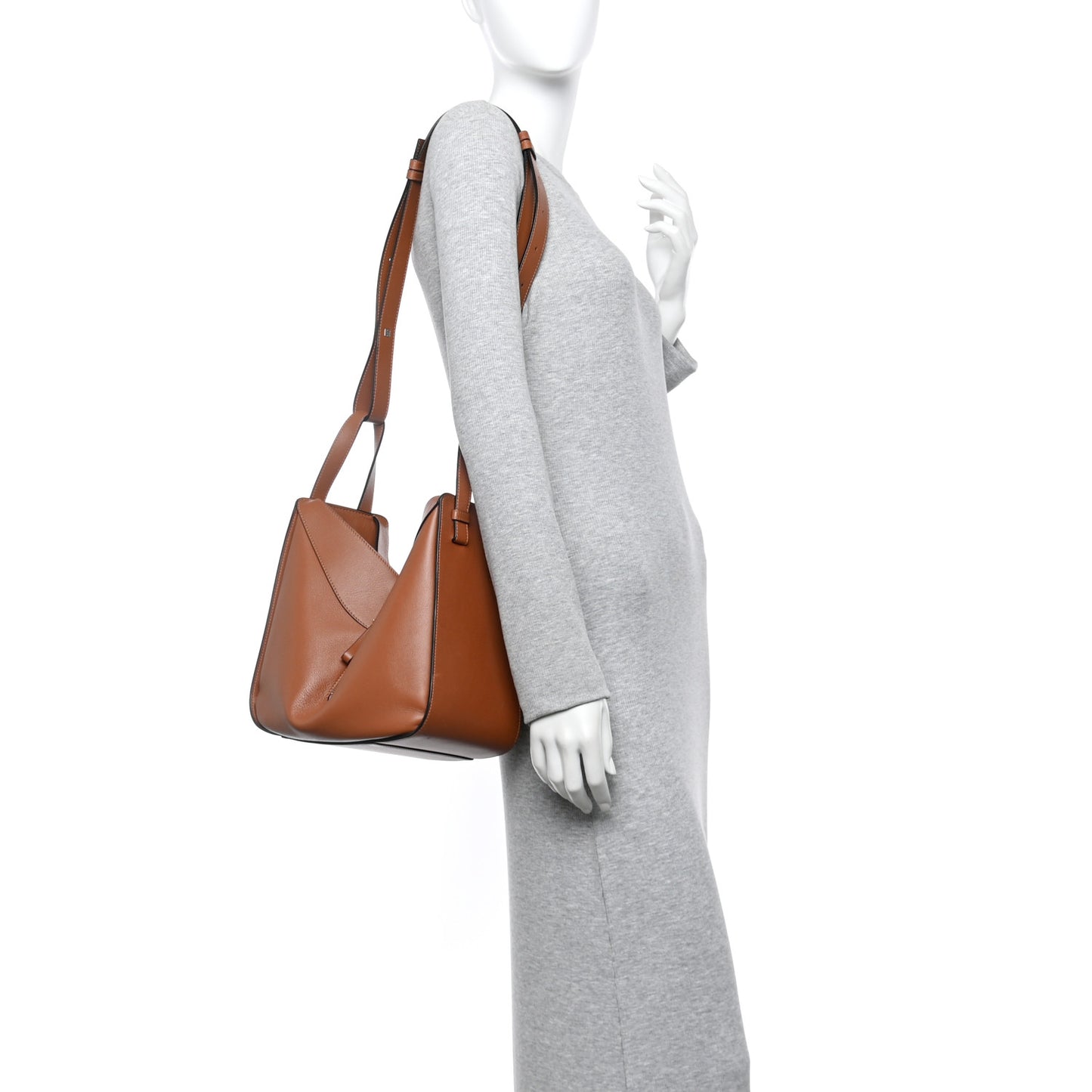 Calfskin Small Hammock Shoulder Bag Tan