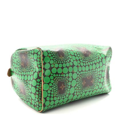 Louis Vuitton Monogram Kusama Town Speedy 30 Green 4 of 10