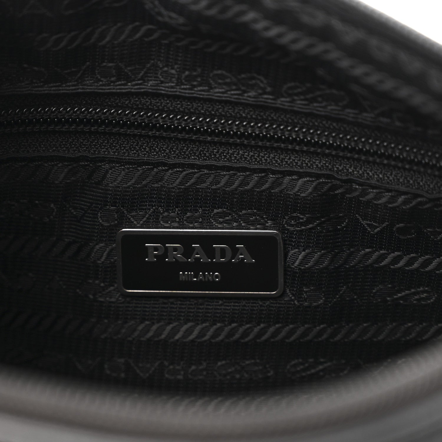 Prada Nylon Flat Messenger Bag Black 6 of 11