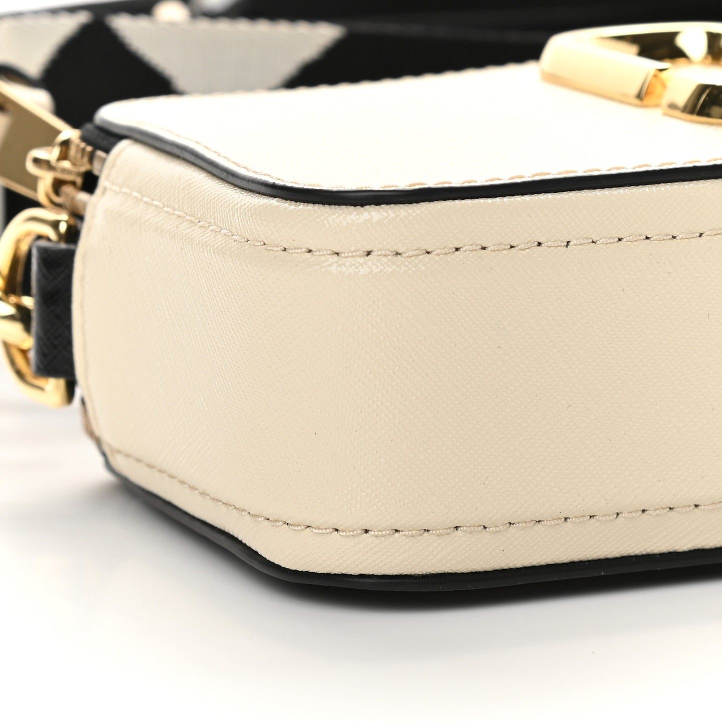 Saffiano Small Snapshot Camera Bag Cloud White Multicolor