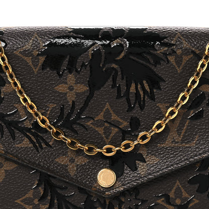 Louis Vuitton Monogram Blossom Pochette Felicie Chain Wallet Black 9 of 14