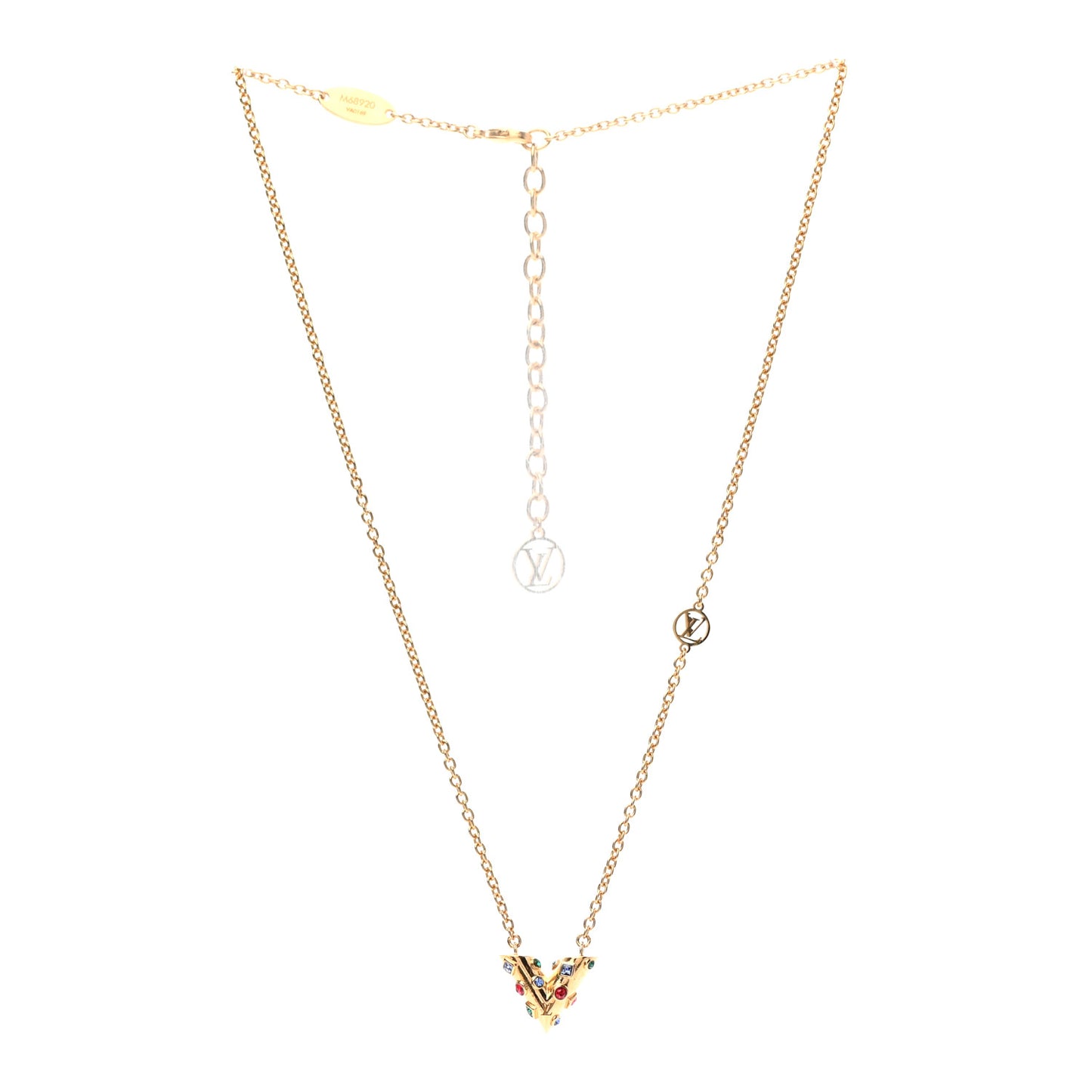 Swarovski Essential V Necklace Multicolor Gold
