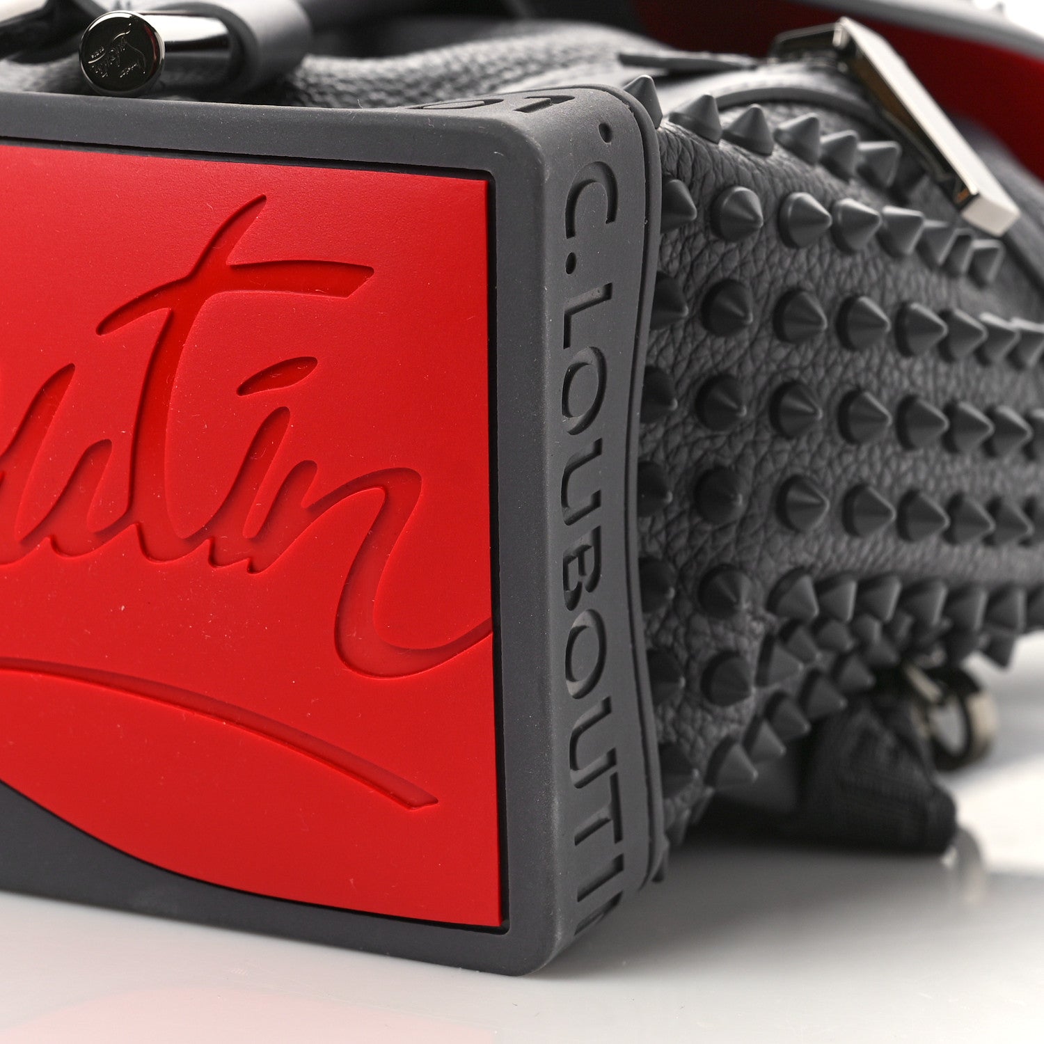 Christian Louboutin Calfskin Spiked Small Explorafunk Backpack Charbon 7 of 7