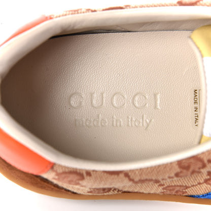 Gucci GG Monogram Suede Web Mens G74 Sneakers 6.5 Beige Ruggine Cuir 8 of 11