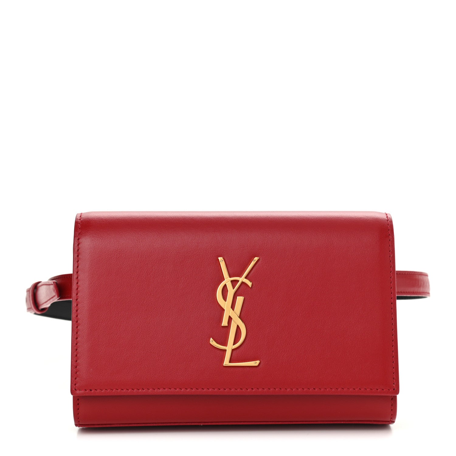 Saint Laurent Smooth Calfskin Monogram Kate Belt Bag Rouge Eros 1 of 10