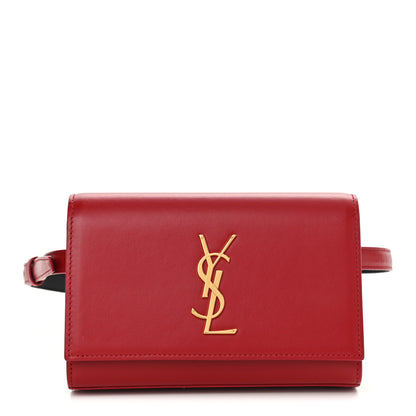 Saint Laurent Smooth Calfskin Monogram Kate Belt Bag Rouge Eros 1 of 10