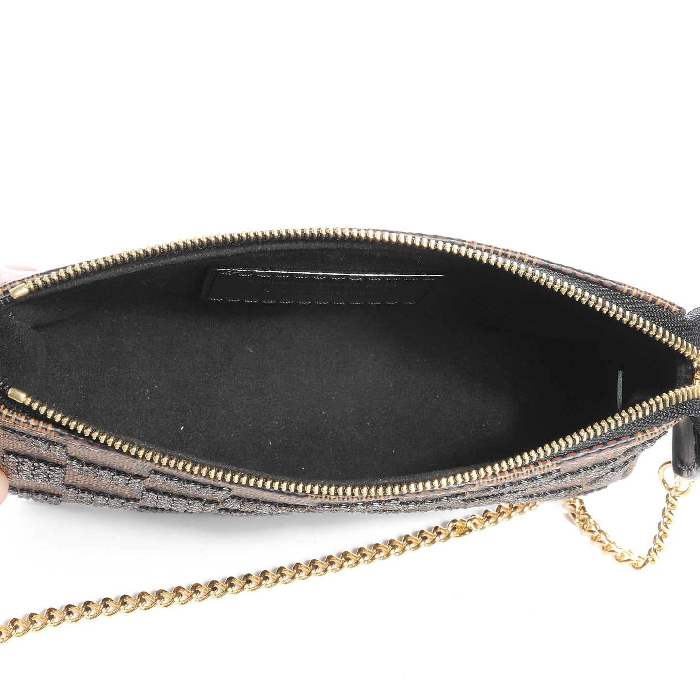 Damier Paillettes Mini Pochette Black