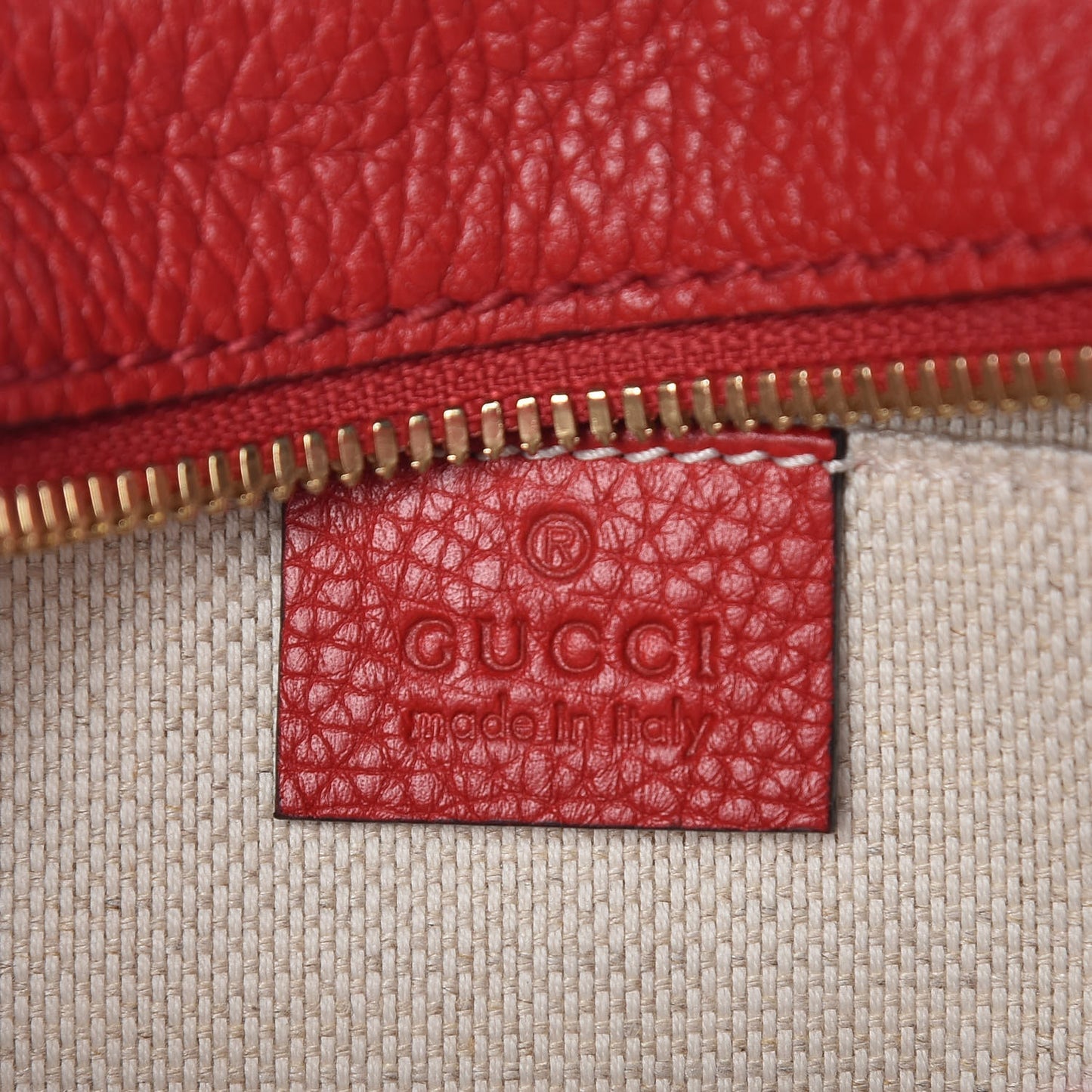 Pebbled Calfskin Small Soho Disco Bag Tabasco Red