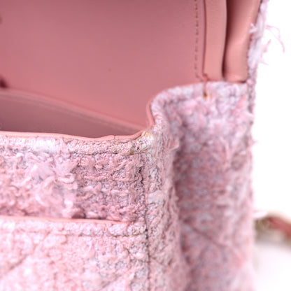Chanel Tweed Medium Double Flap Light Pink White 10 of 10