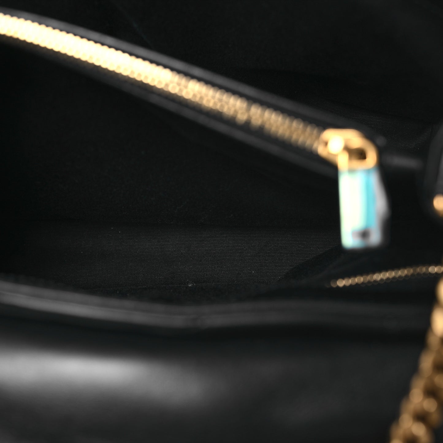 Calfskin Y Quilted Monogram Medium Loulou Chain Satchel Black