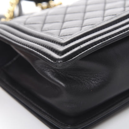 Chanel Lambskin Quilted Medium Boy Flap Black 11 of 16