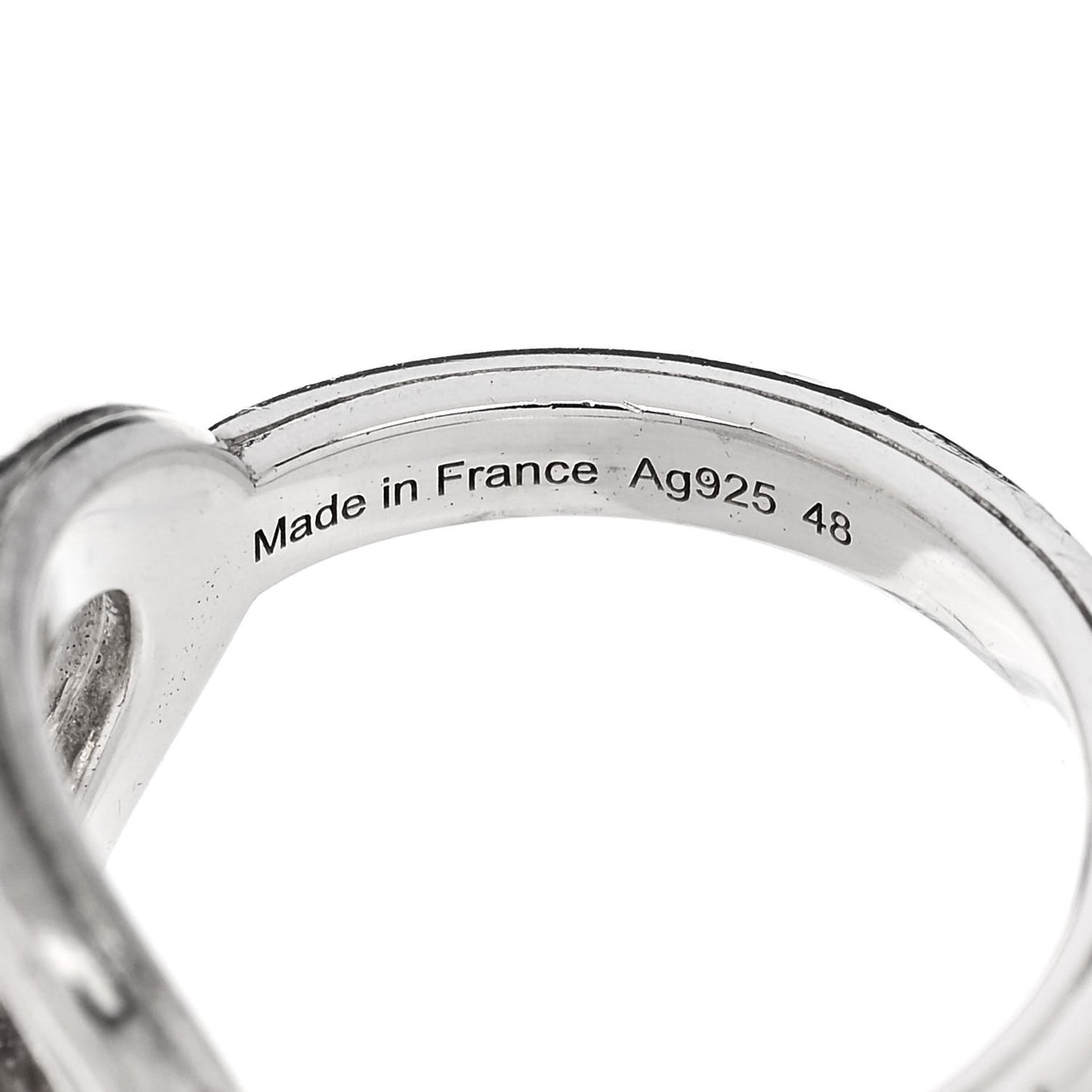 Sterling Silver Horizontal PM Chaine d'Ancre 24 Ring 48 4.5