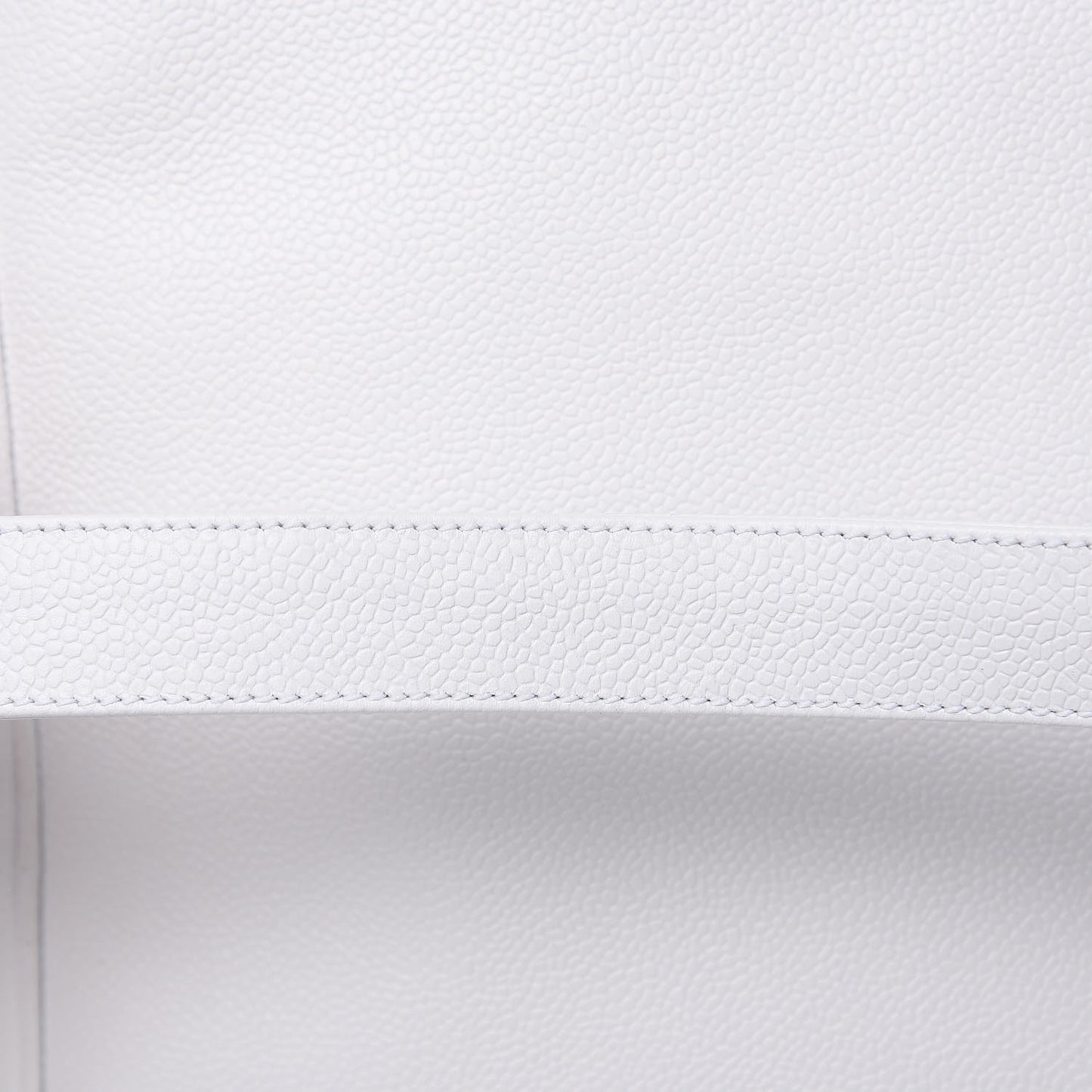 Caviar Logo Shoulder Bag White