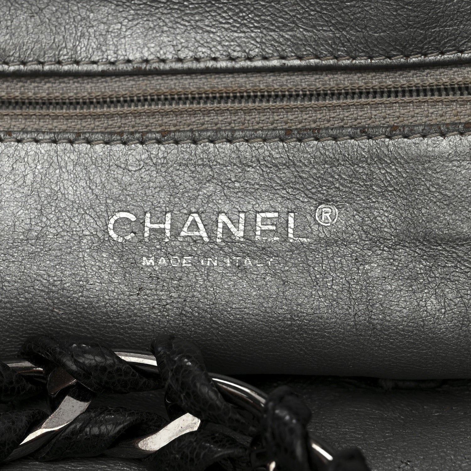 Chanel Glazed Calfskin East West Modern Chain Tote Black 6 of 15