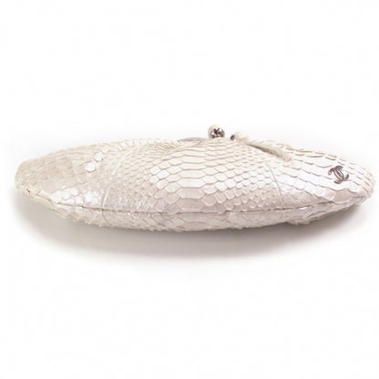 Chanel Python Kisslock Fan Clutch 4 of 8