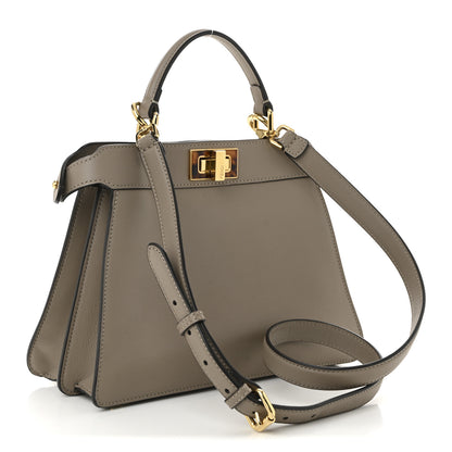 Fendi Vitello Seta Shiny Nappa Plexiglass Bi-Color Small Peekaboo I SEE U Satchel Tartaruga Black 3 of 11