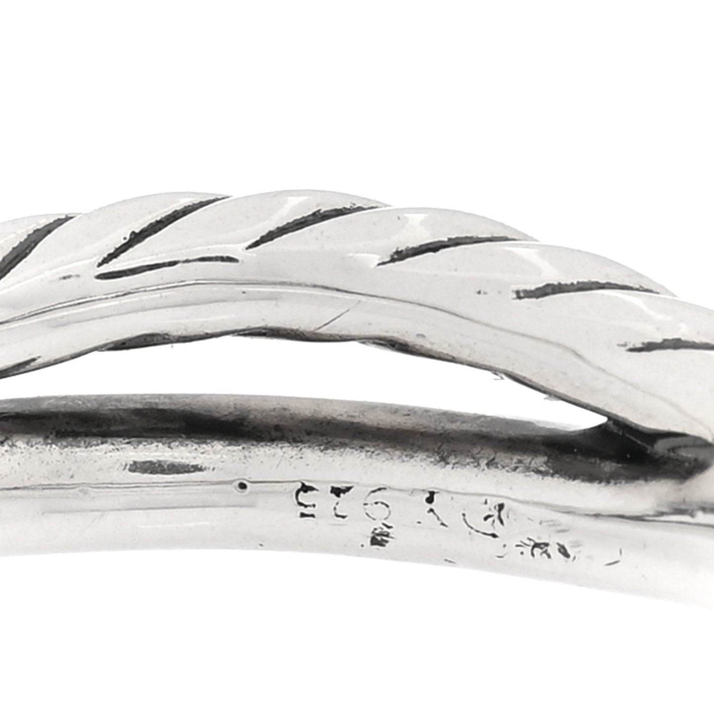 Sterling Silver Diamond Continuance Band Ring 56 7.5
