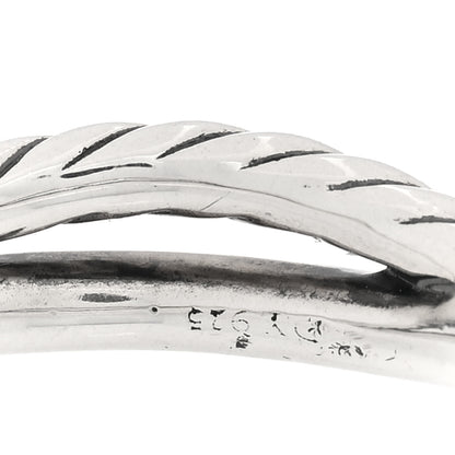 David Yurman Sterling Silver Diamond Continuance Band Ring 56 7.5 4 of 4