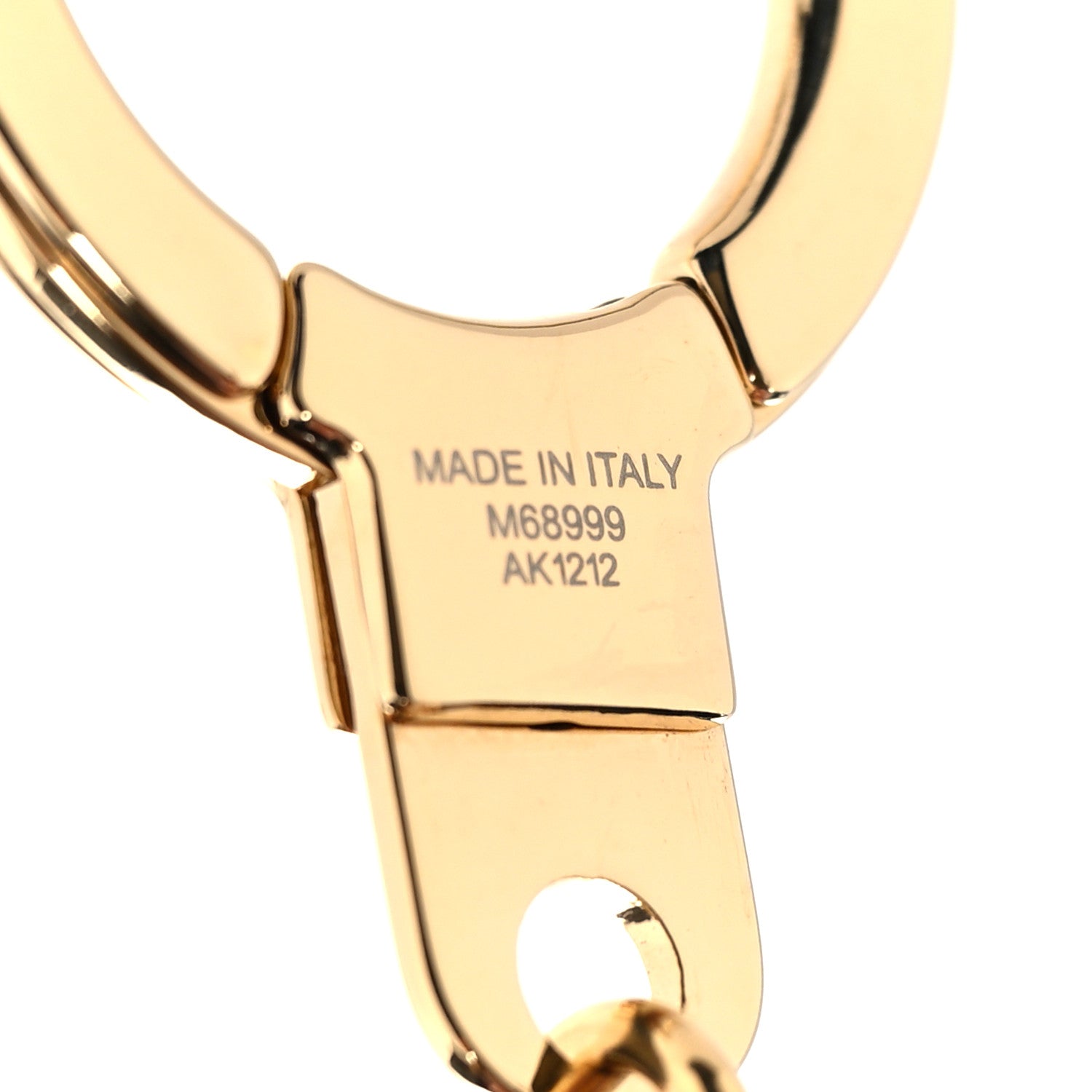Louis Vuitton Brass Enamel Fleur De Monogram Bag Charm Chain Gold 4 of 4