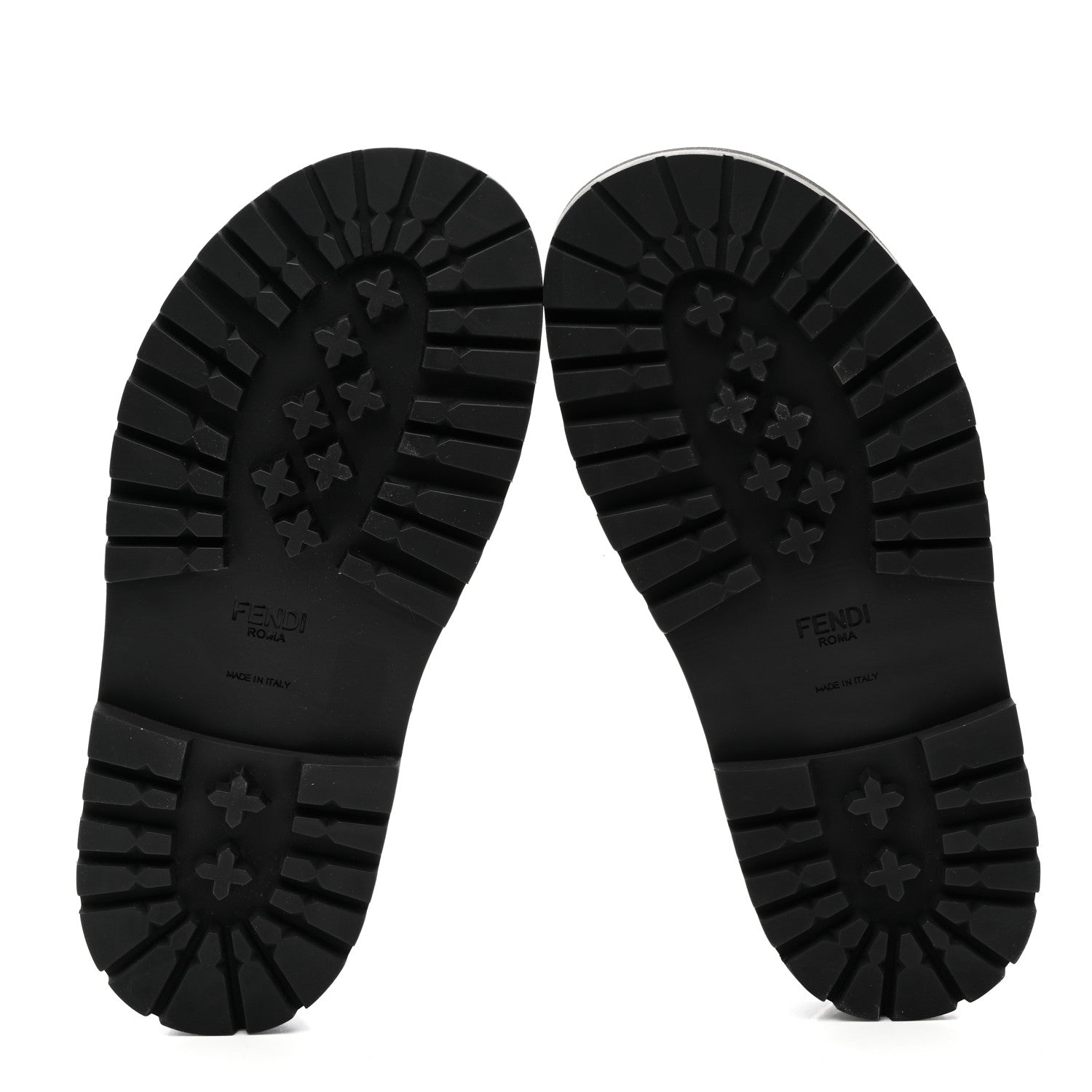 Fendi Vernice High-Tech Glazed Fabric FF Lug Sole Platform Sandals 39.5 Black Tobacco Moro 5 of 9