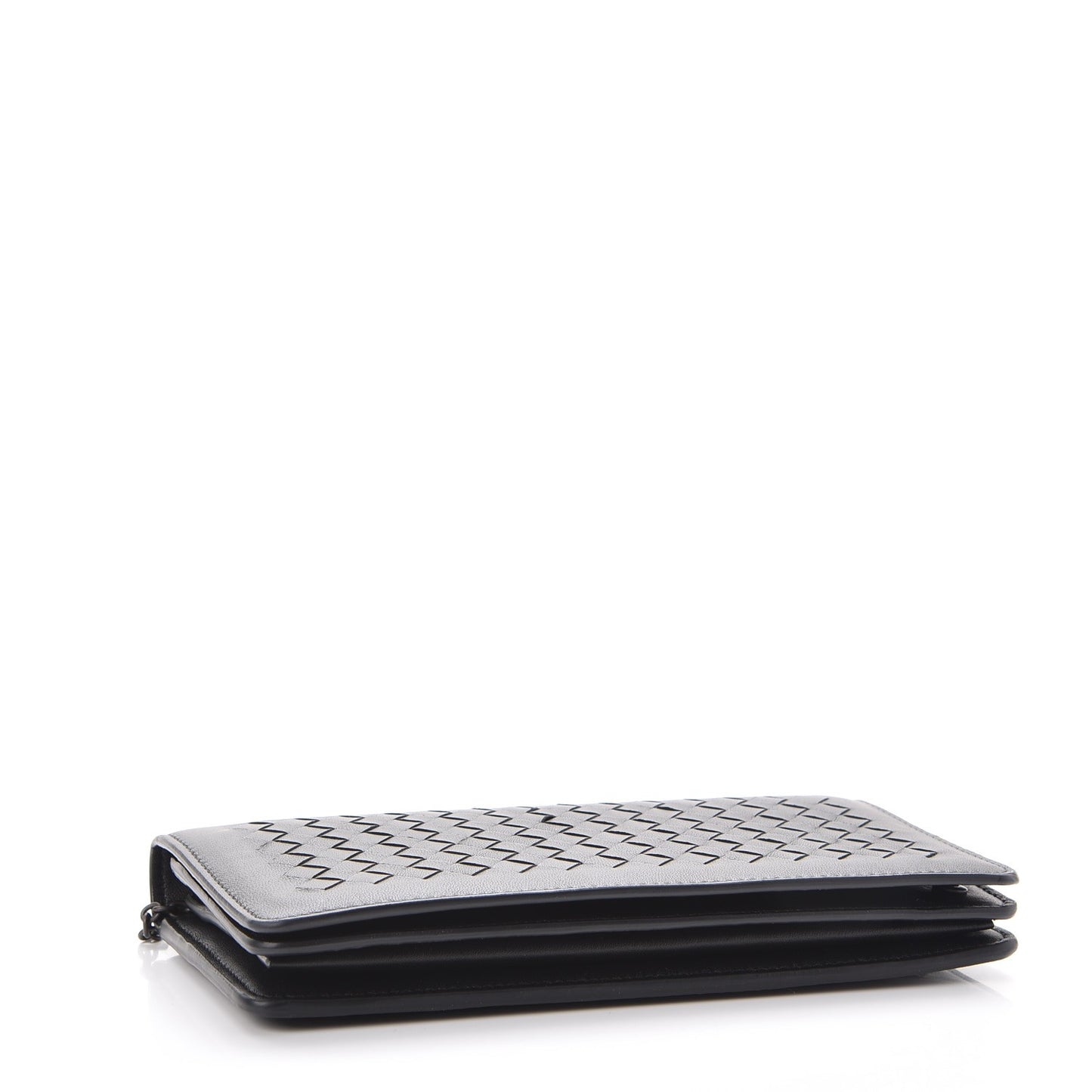 Nappa Intrecciato Continental Wallet on Chain Nero Black