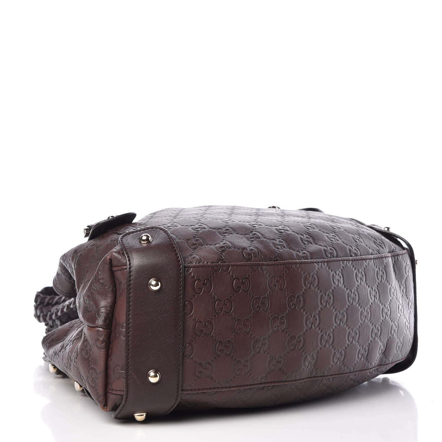 Gucci Guccissima Small Pelham Shoulder Bag Chocolate 4 of 7