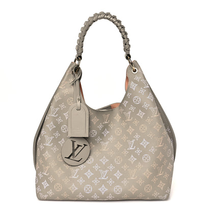 Louis Vuitton Reverse Mahina Carmel Hobo Gray 1 of 9