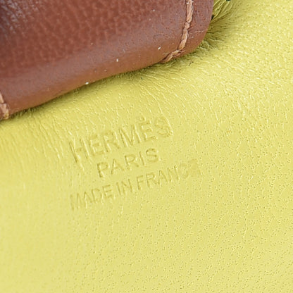 Hermes Milo Lambskin Grigri Rodeo Horse Bag Charm PM Lime Menthe Fauve 3 of 4