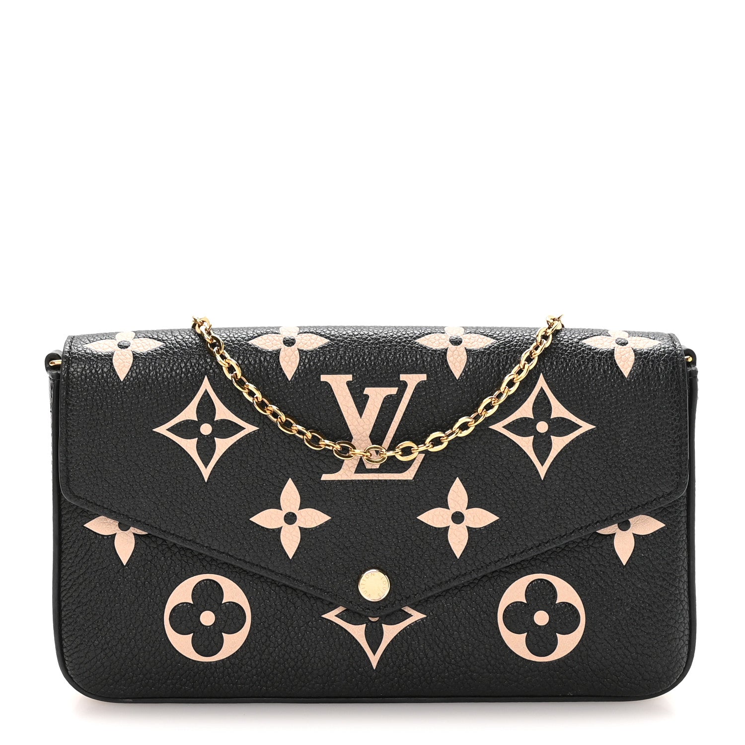 Louis Vuitton Empreinte Monogram Giant Felicie Pochette Black Beige 2 of 19
