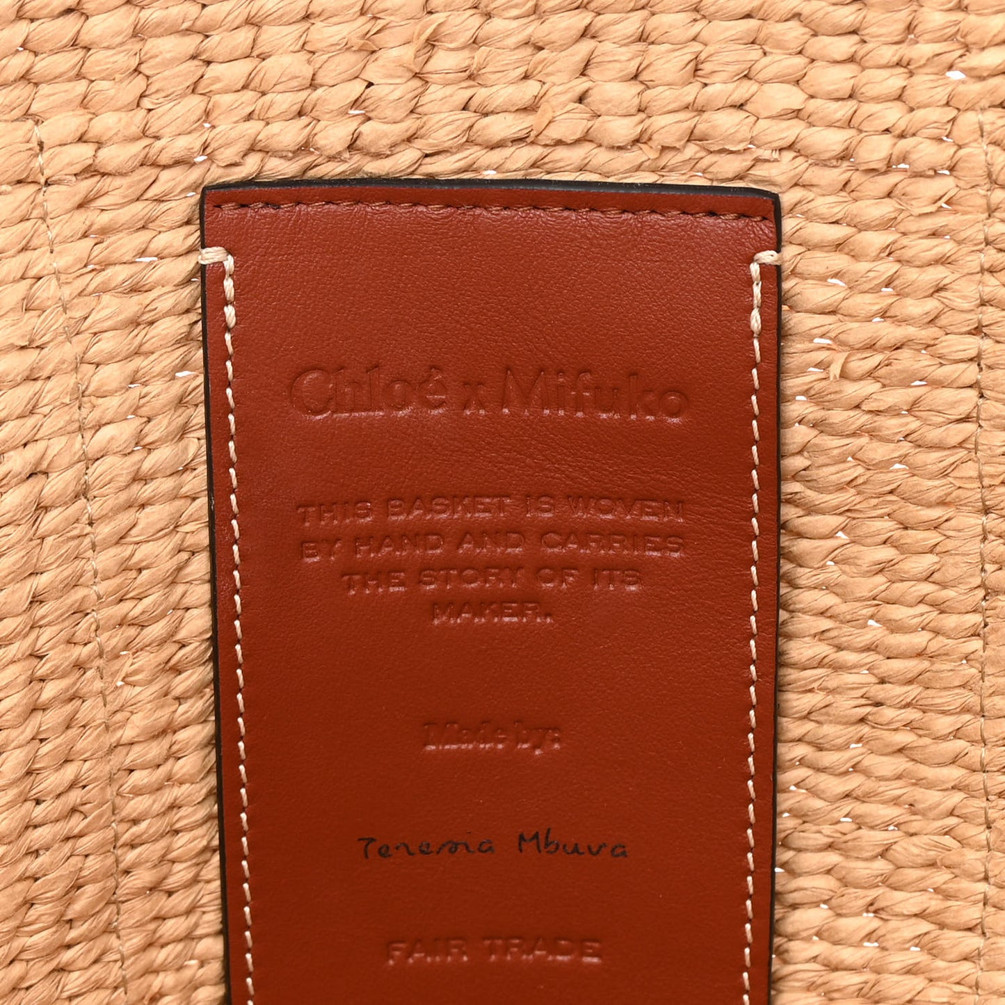 Raffia Large Woody Tote White