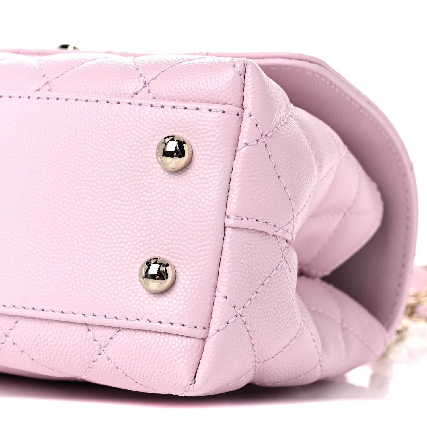 Chanel Caviar Quilted Mini Coco Handle Flap Light Pink 7 of 9