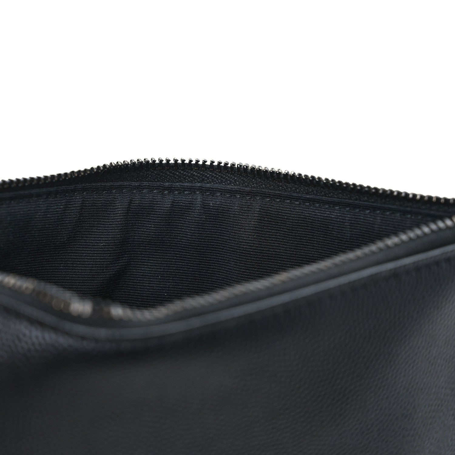 Saint Laurent Grain De Poudre Monogram Bill Pouch Black 8 of 10
