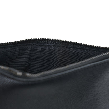 Saint Laurent Grain De Poudre Monogram Bill Pouch Black 8 of 10