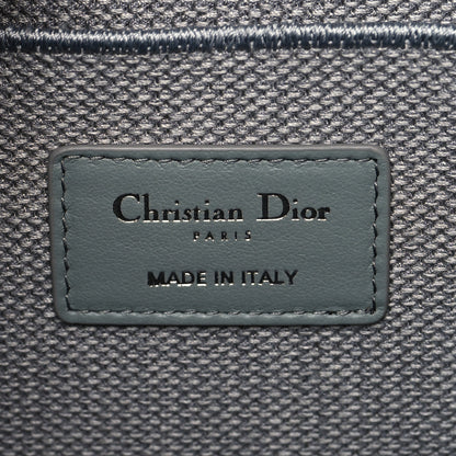 Christian Dior Canvas Embroidered Cannage Diortravel Vanity Case Grey 6 of 9