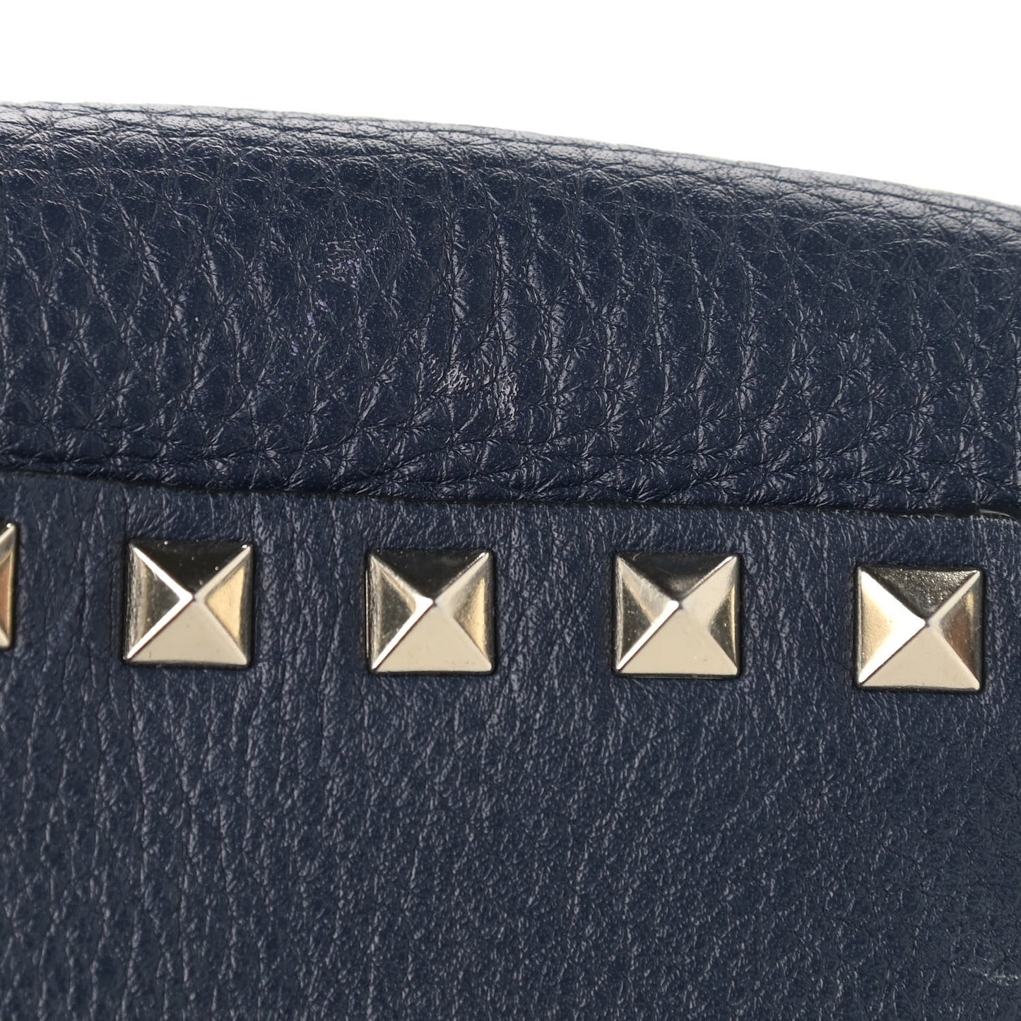 Pebbled Calfskin Mini Rockstud Flip-Lock Messenger Bag Marine
