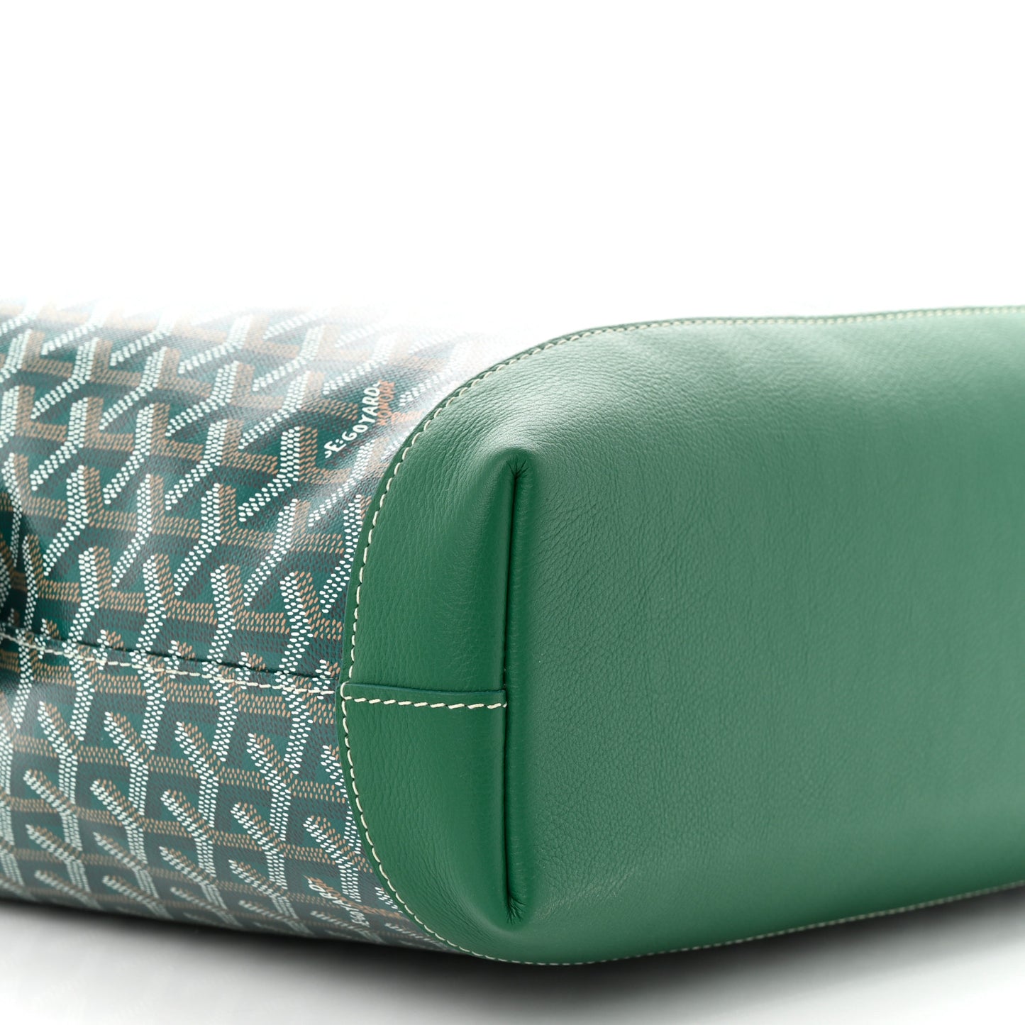 Goyardine Calfskin Cisalpin Document Case Green