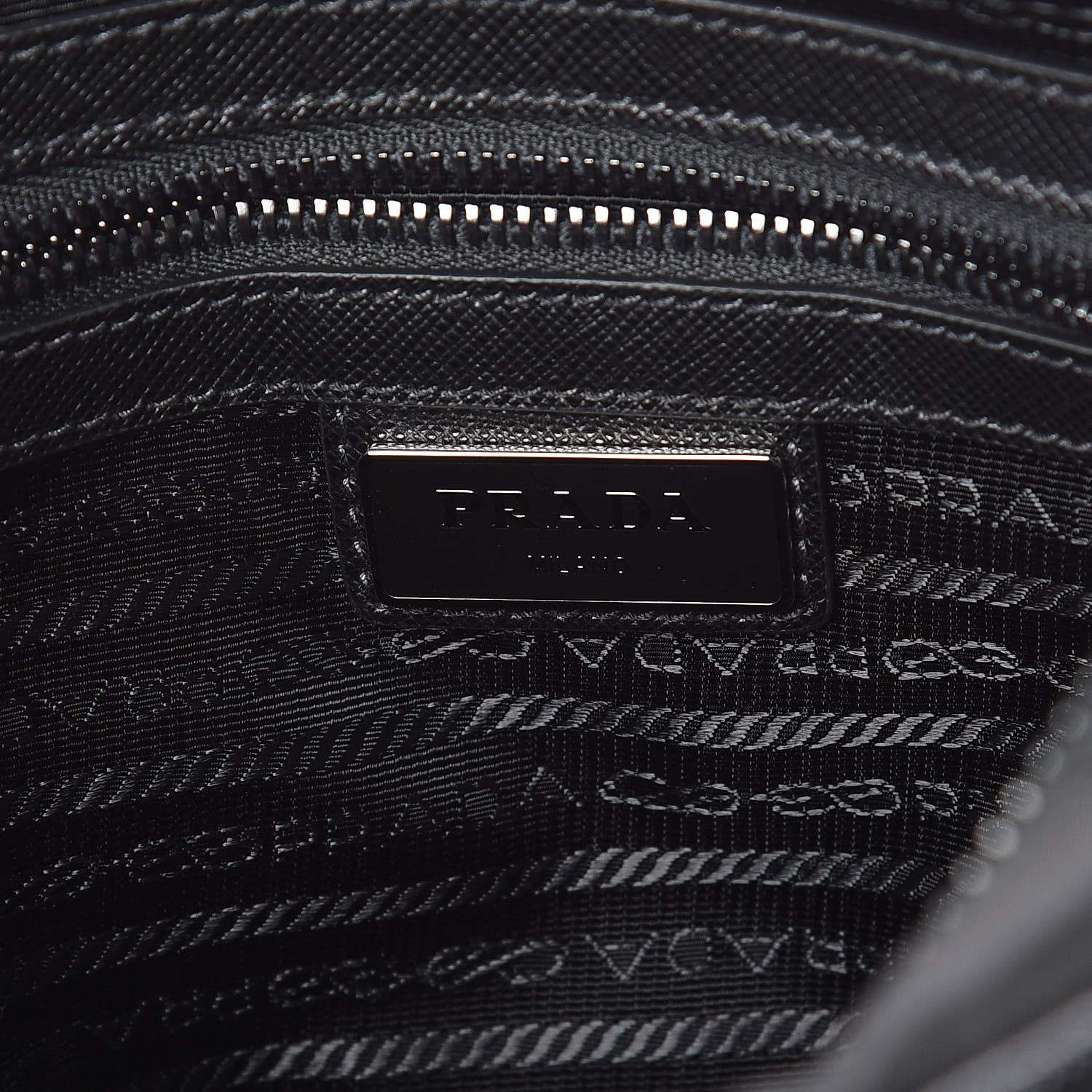 Prada Nylon Saffiano Flat Messenger Bag Black 6 of 9
