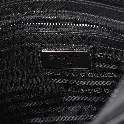 Prada Nylon Saffiano Flat Messenger Bag Black 6 of 9