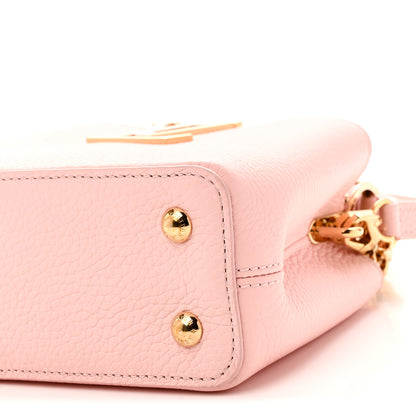 Louis Vuitton Taurillon Flower Chain Mini Capucines Pink 9 of 10