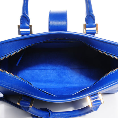 Saint Laurent Calfskin Small Monogram Cabas Blue 6 of 7