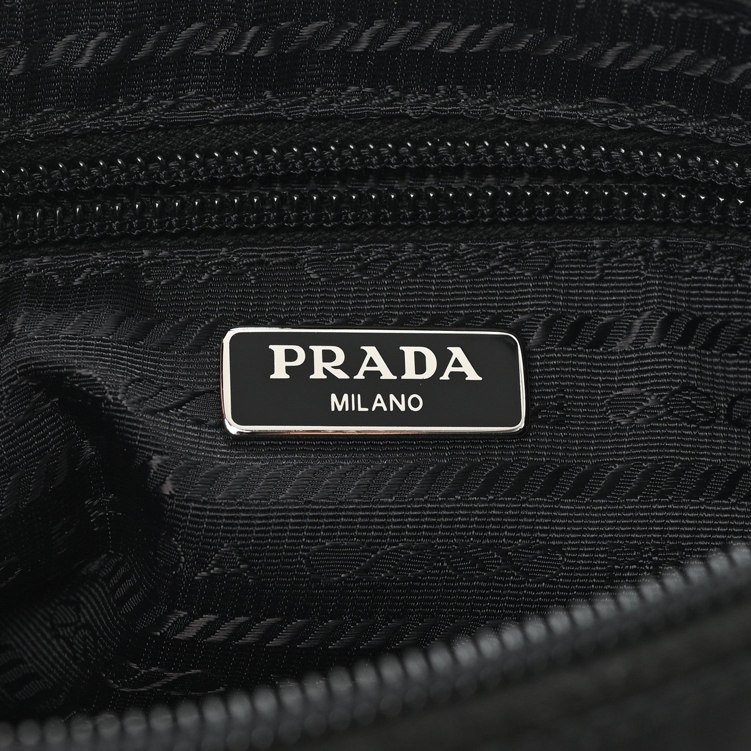 Prada Tessuto Nylon Saffiano Wristlet Black 6 of 7