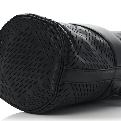 Bottega Veneta Perforated Calfskin Bucket Bag Black 9 of 9