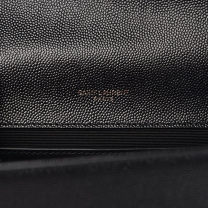 Saint Laurent Grain De Poudre Small Monogram Kate Satchel Black 6 of 7