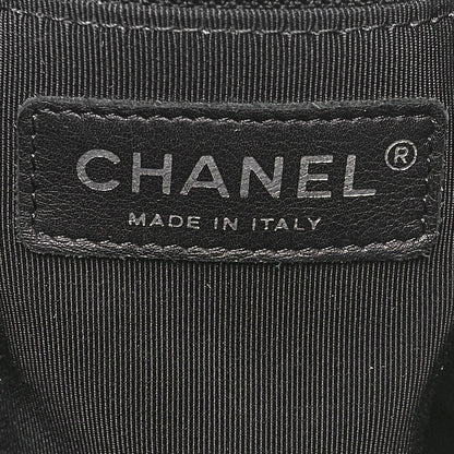 Chanel Lambskin Chevron Quilted Large Urban Spirit Drawstring Bag Black 6 of 10