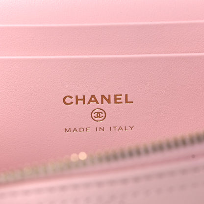 Chanel Caviar Quilted Top Handle Slim Vanity With Chain Light Pink 6 of 12