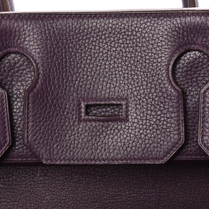 Hermes Taurillon Clemence JPG Birkin 42 Raisin 48 of 56
