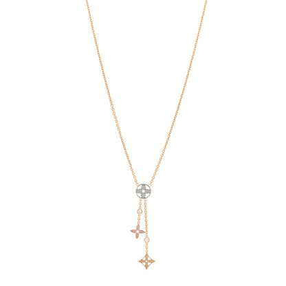 Louis Vuitton 18K Yellow White Rose Gold Diamond Idylle Blossom Y Pendant Necklace 1 of 5