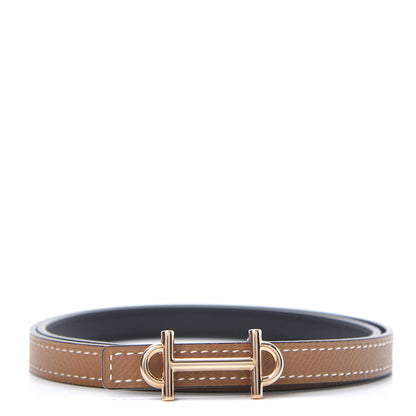 Hermes Swift Epsom 13mm Gamma Belt 70 Black Gold 1 of 7