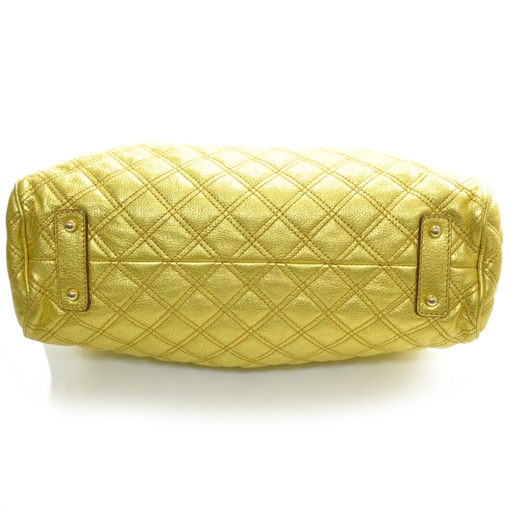 Marc Jacobs Quilted Leather Stam Metallic Gold 6 of 12