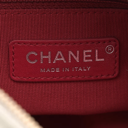 Chanel Aged Calfskin Quilted Small Gabrielle Hobo Black White 6 of 14